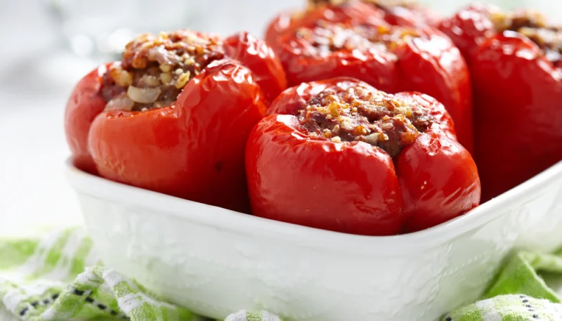 Peperoni ripieni di carne