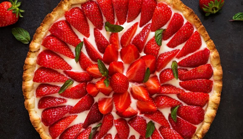 Torta di fragole e mascarpone