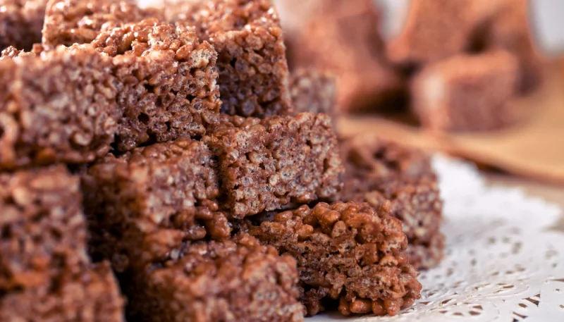 Torta di riso soffiato e mars