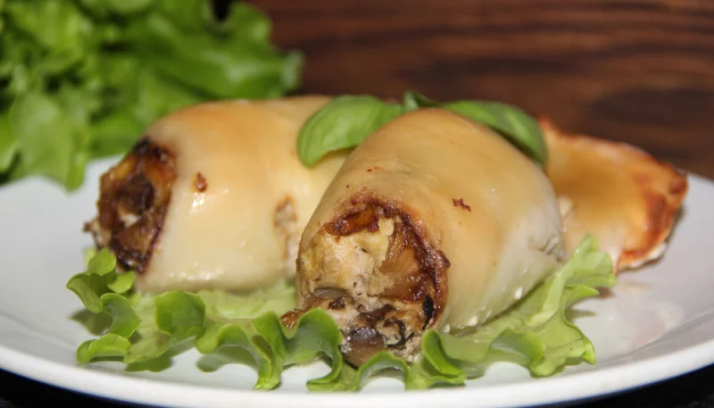 Calamaretti farciti ai funghi