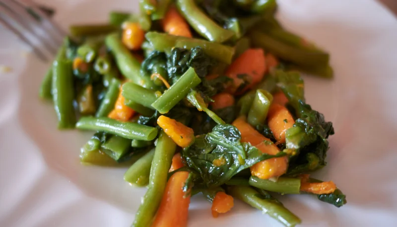 Contorno di fagiolini stufati