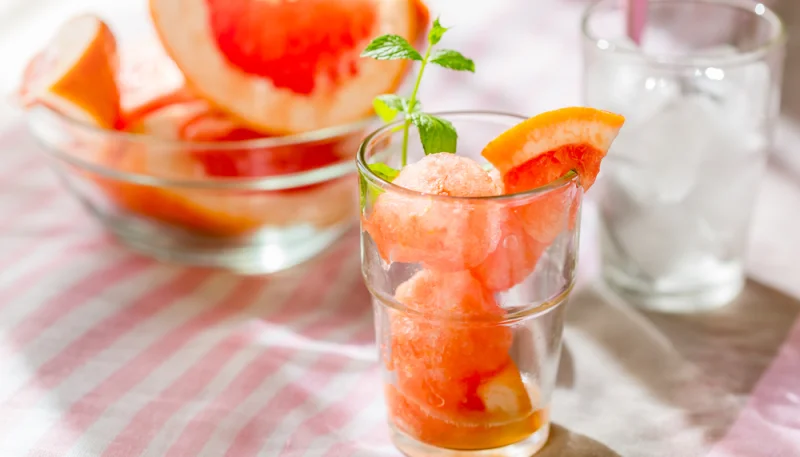 Sorbetto al pompelmo e lime