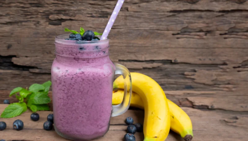 Smoothie di mirtilli e banana