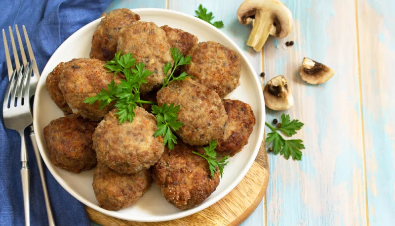 Polpette di carne e funghi porcini