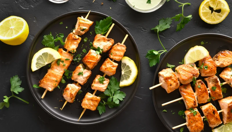 Spiedini di salmone