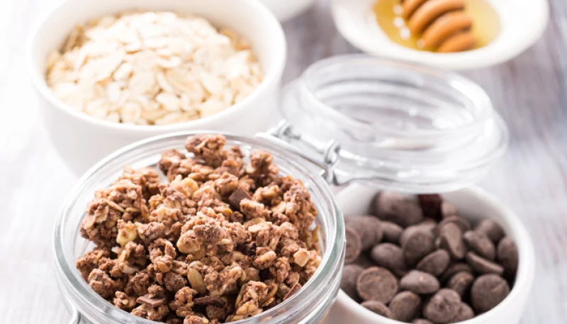 Granola con gocce di cioccolato