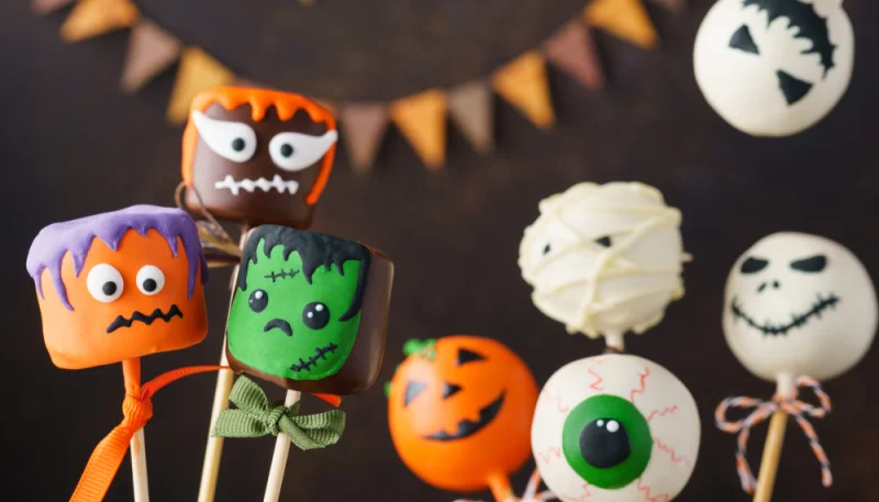 Marshmallow pops di Halloween