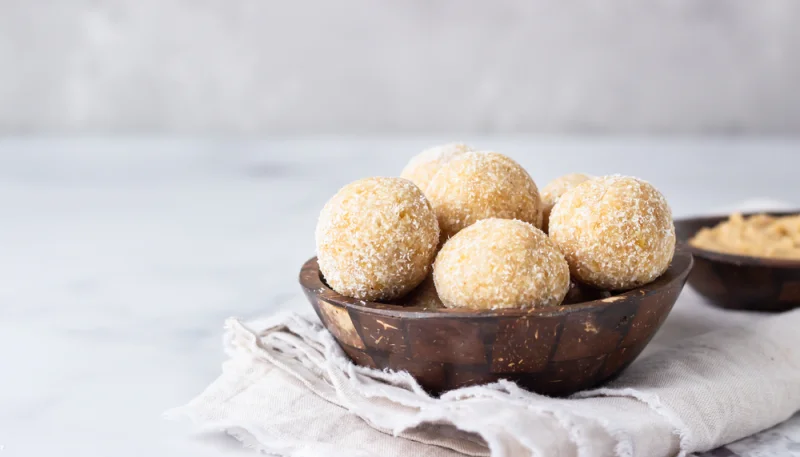 Palline di banana e cocco