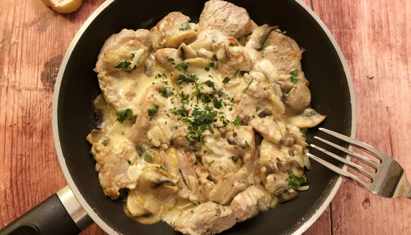 Spezzatino di vitello ai funghi