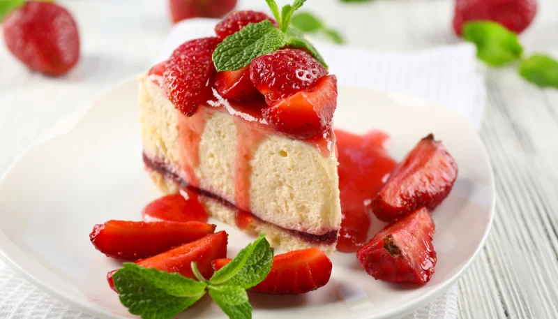 Cheescake alle fragole e lime