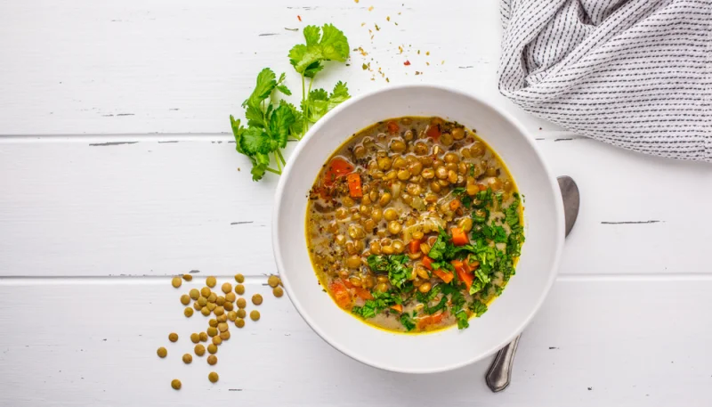 Zuppa di lenticchie e verza