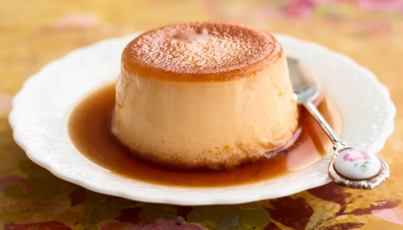 Crème caramel al cocco