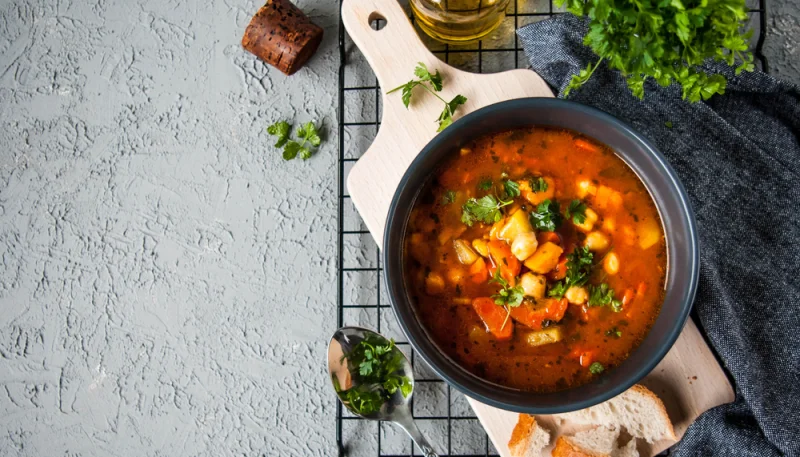 Zuppa di ceci e curry