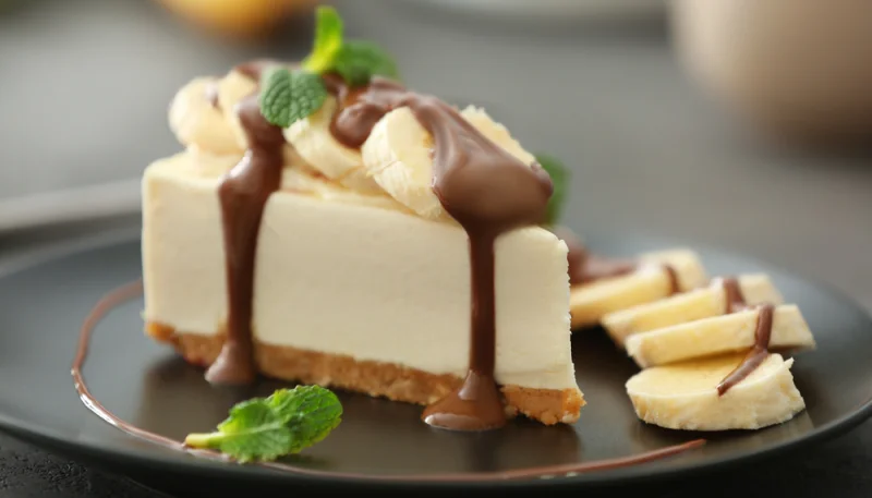 Cheescake banane e cioccolato