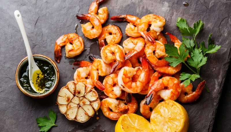 Gamberi al forno con limone