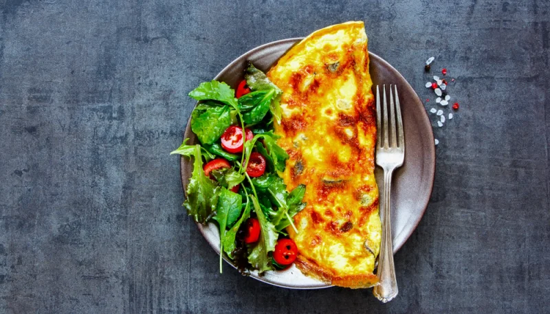 Omelette con fiori di zucca e pecorino toscano