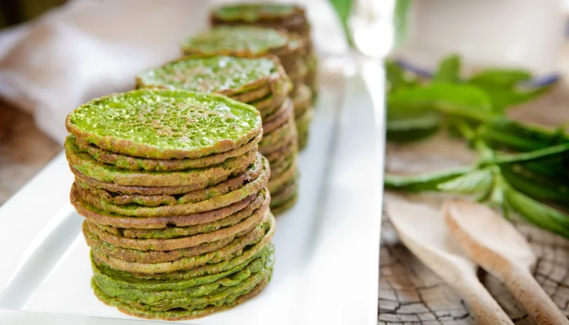 Pancakes salati agli spinaci