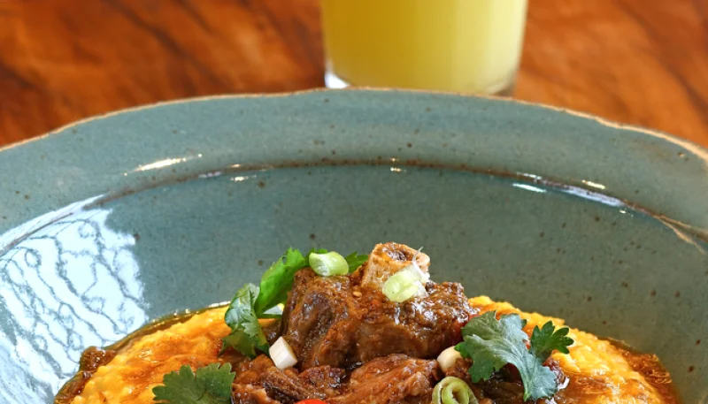 Polenta con carne di manzo