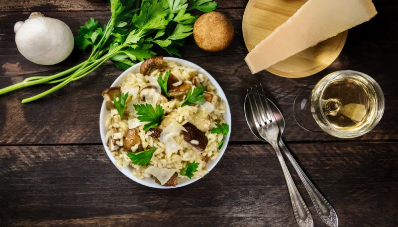 Risotto funghi e carciofi