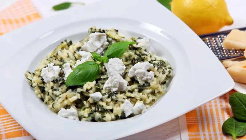 Risotto agli spinaci e ricotta