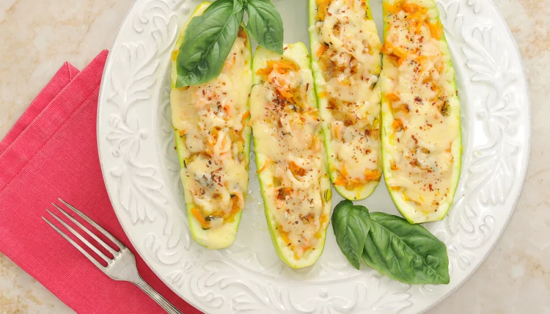 Zucchine ripiene di salmone