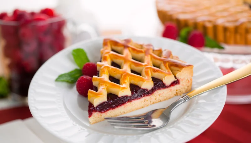 Crostata cocco e lamponi