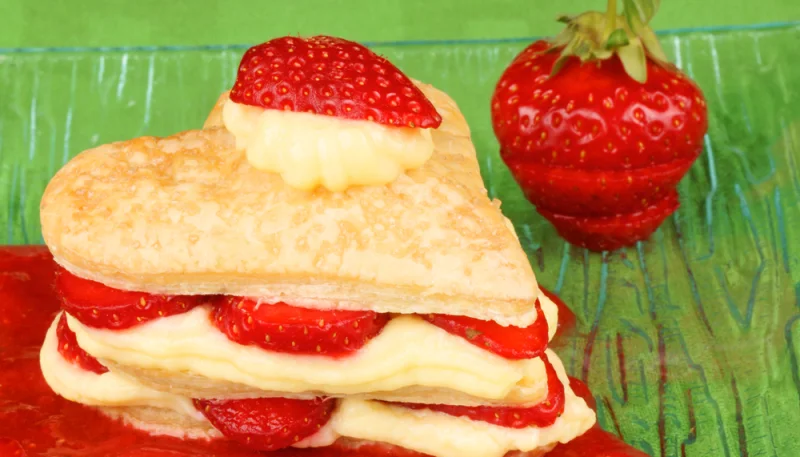 Millefoglie alle fragole con crema al mascarpone