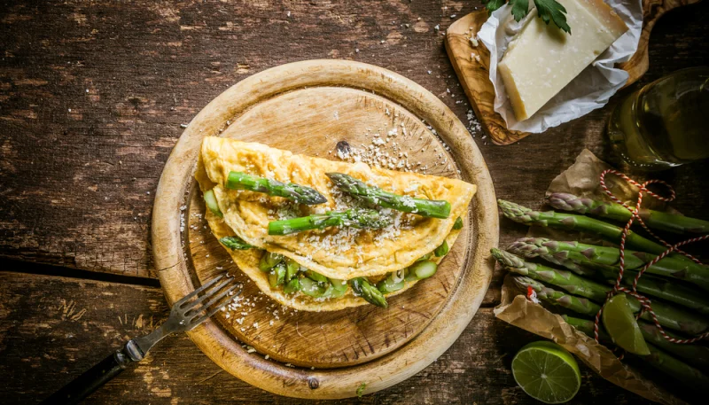 Omelette agli asparagi