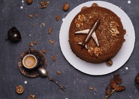 Torta noci e cioccolato