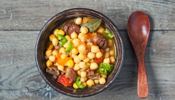 Zuppa di ceci e castagne