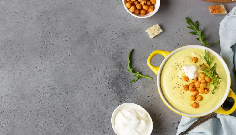 Zuppa di ceci e cavolfiore senza glutine