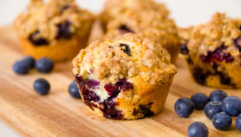 Muffin avena e mirtilli