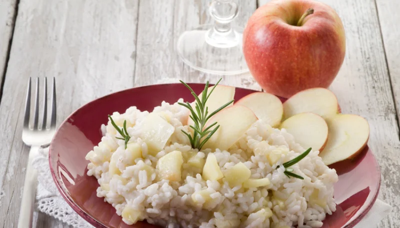 Risotto dolce alle mele e grana