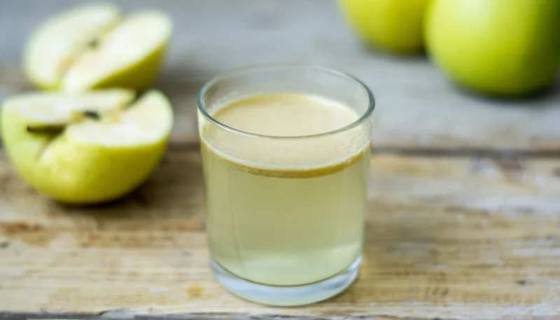 Centrifuga di mele con succo di aloe vera