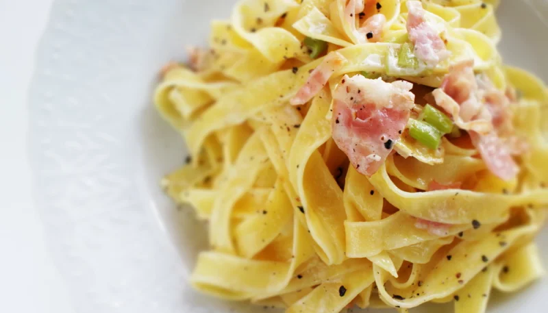 Fettuccine pancetta e mascarpone