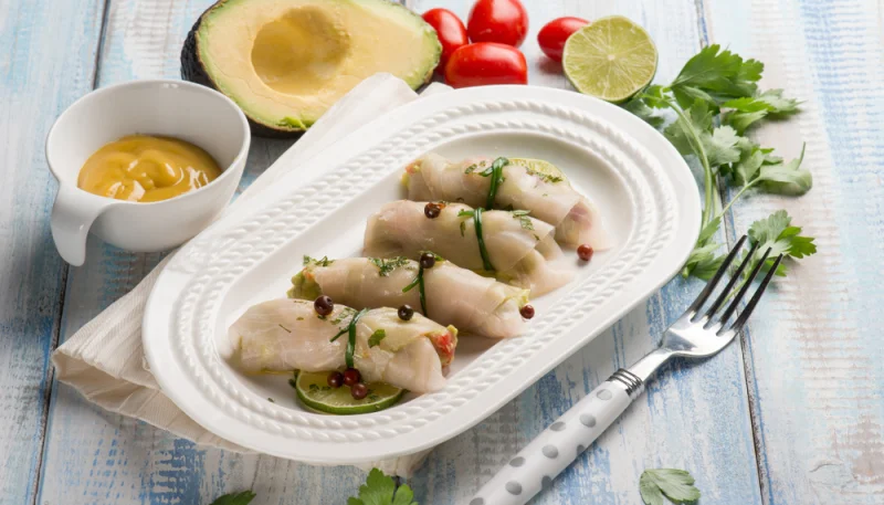 Involtini di pesce spada con verdure