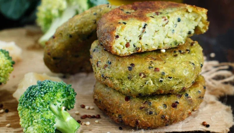 Polpette di quinoa, broccoli e funghi