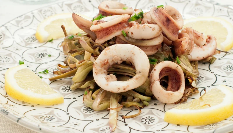 Seppie con i carciofi