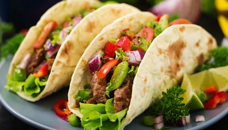 Tacos con carne
