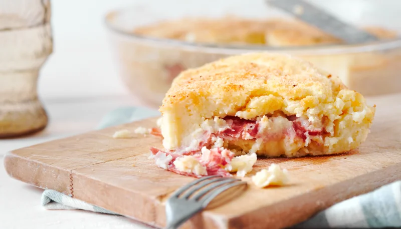 Tortino di patate e prosciutto