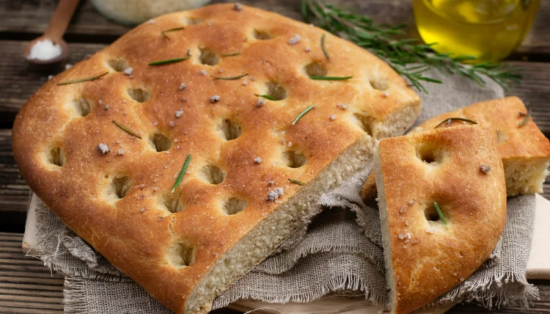 Focaccia integrale con lievito madre
