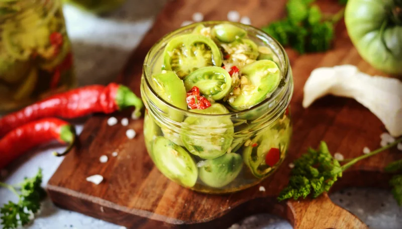Pomodori verdi sott'olio