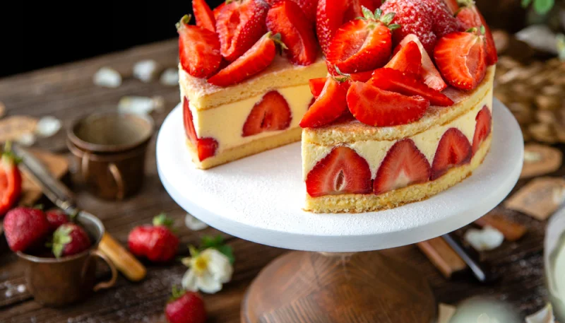 Torta ricotta e fragola