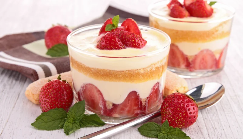 Tiramisù alle fragole light