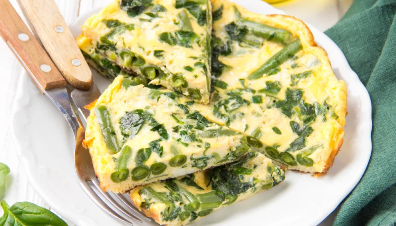 Torta salata al mais e fagiolini