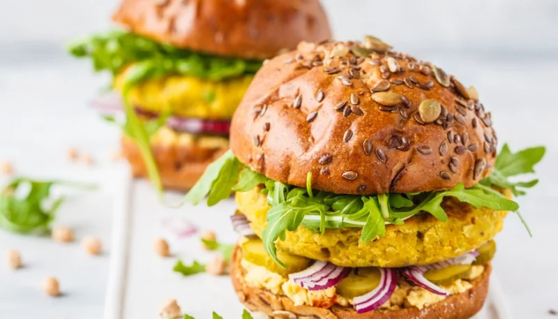 Hamburger di ceci vegetariano
