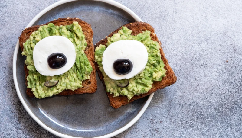 Avocado toast di Halloween