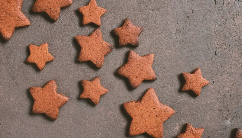 Biscotti stelle di cioccolato
