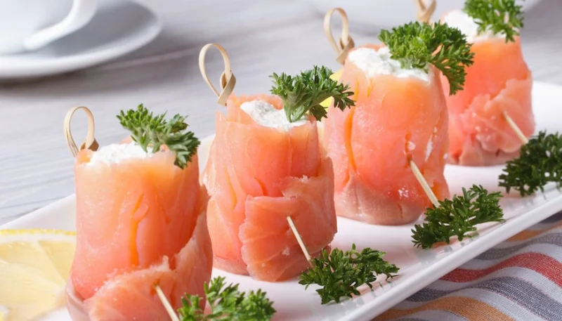 Bocconcini di salmone affumicato