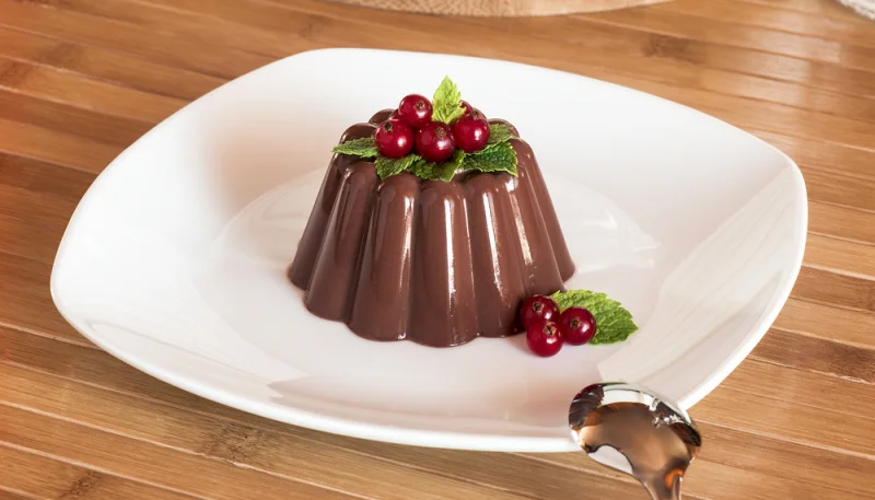 Budino vegano con cachi e cacao